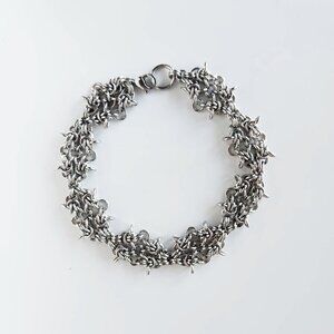 Unique handmade dainty silver bracelet ✦ intricate lace bracelet ✦